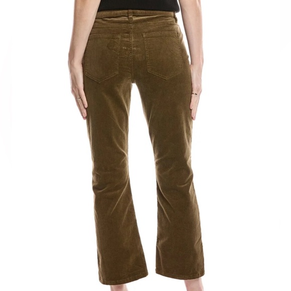 CAbi Jeans Corduroy High-Low Crop Pants Mushroom 12 NWT NEW - Picture 2 of 9